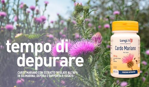  **LongLife® Milk Thistle 300 mg Purgante per.SIGLAVI Vegan e Senza Glutine**
| **LongLife® Milk Thistle Titrato a 80% S