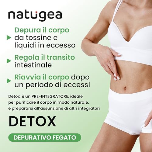  Natugea Detox Milk Thistle - Antioxidante e Purificante per Fegato e Intestino, con Dalle e Estrattivi di Cucchie di Si