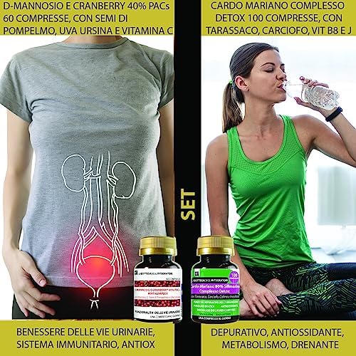  **LABOTTEGADEGLIINTEGRATORI® Supplimenti delle vie urinarie - Purificazione del fegato - Cranberry Mirticomplex + Cicor