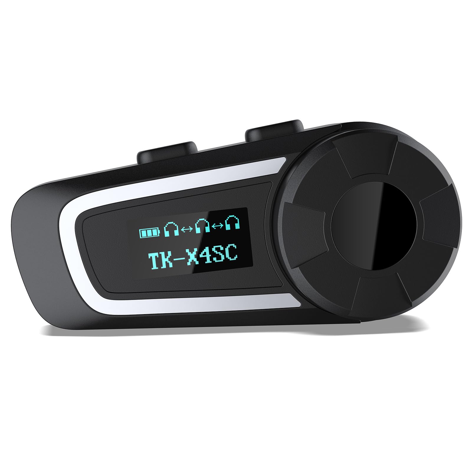  BETOWEY TK-X4SC Intercom per motocicli singolo, intercom gruppale per 6 persone con condivisione di musica, assistente 