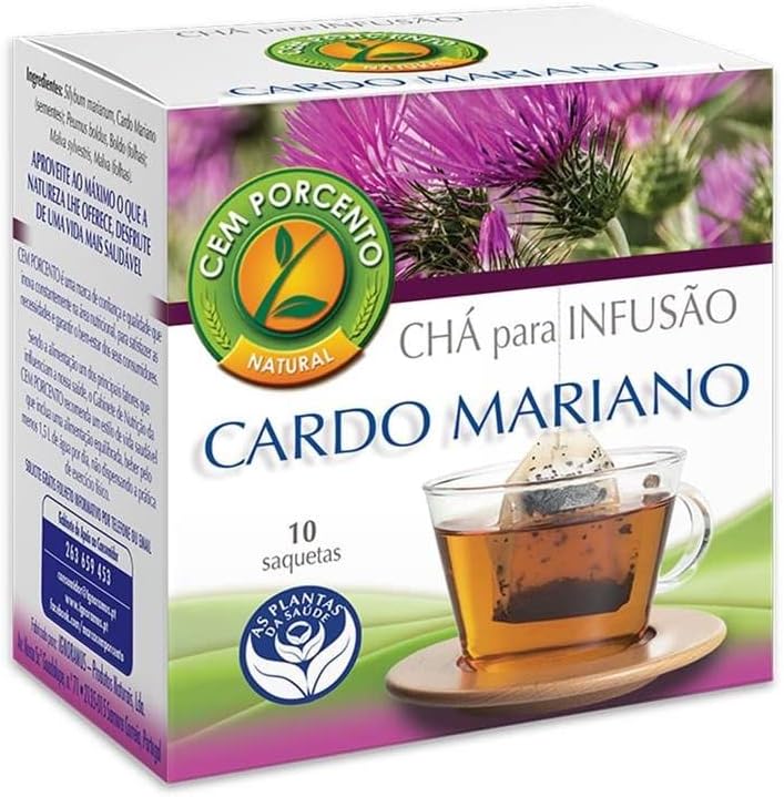 Cem Porcento Milk Thistle - Extratto di Silybum marianum L. - Per nettezza epatica, 8 x 10 saccaretti (Totale: 80 saccar