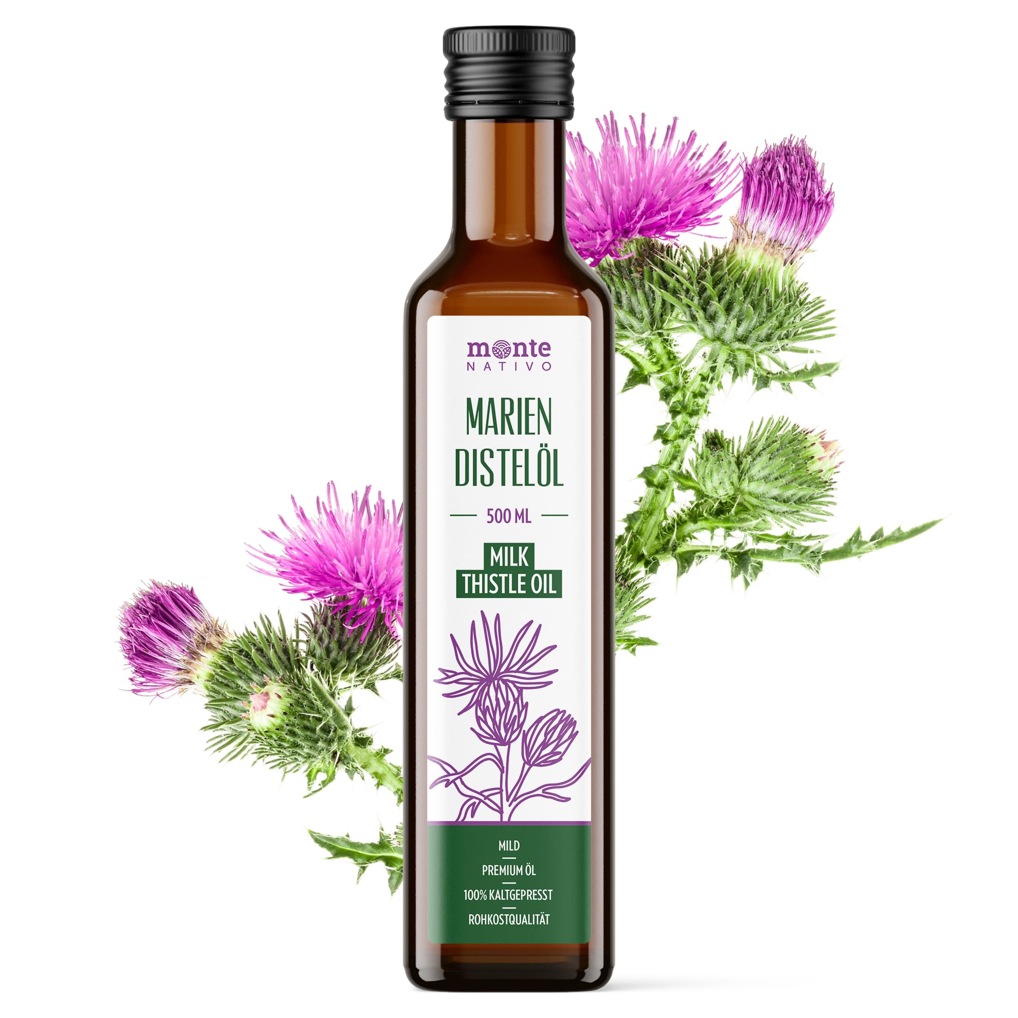  Monte Nativo Cold Pressed Virgin Unrefined Semola di Cavoli Olio (500ml) - Acidi Grassi Omega per Wellness e Cura della