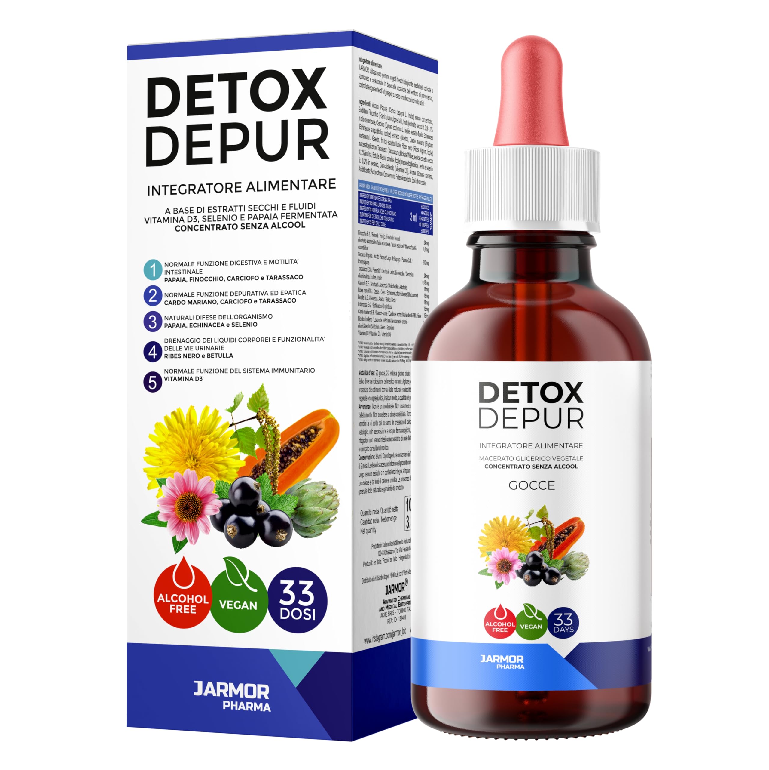  Detox Depur Drops 100ml - Strong Drainer per Fegato e Intestini
| Detox Depur Drops 100ml - Concentrato Superiore con E